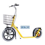 ESLA potkulauta hybriditangolla ja ilmakumirenkailla Keltainen