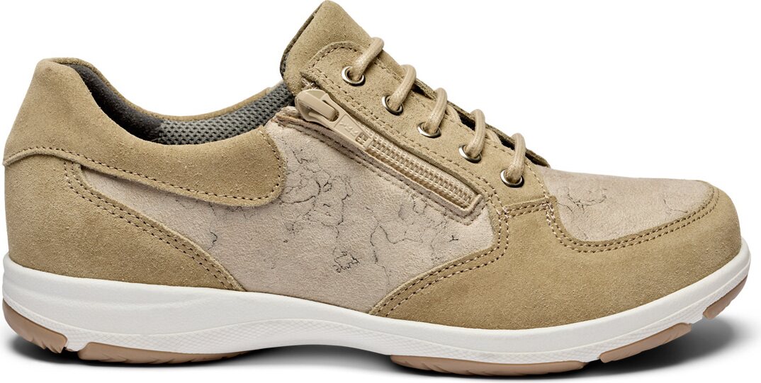 New Feet naisten kenkä nauhoilla ja vetoketjulla Beige