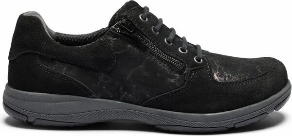 New Feet naisten kenkä nauhoilla ja vetoketjulla Musta