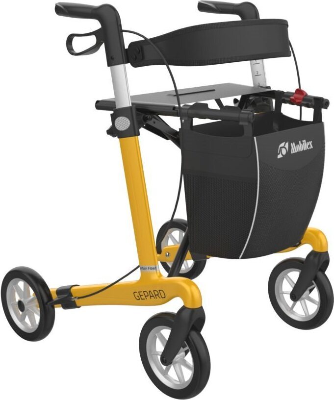 Rollaattori Gepard hiilikuituinen kokoontaitettava Keltainen