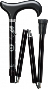 Gastrock Kävelykeppi taitettava Musta