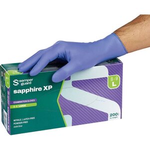 Semperguard Nitriilikäsineet Sapphire L-koko 200 kpl